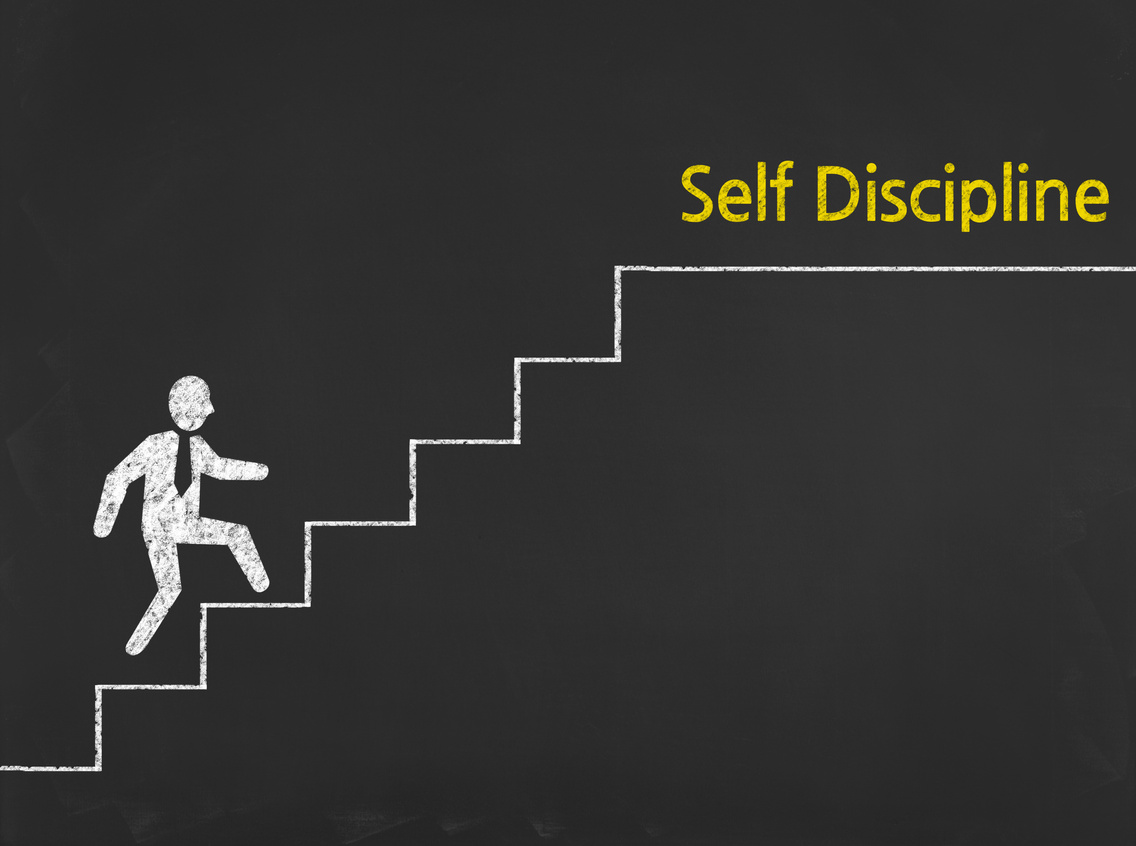 Self Discipline - Business Chalkboard Background